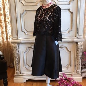 GIFTABLE 💜ELIZA J LITTLE BLACK DRESS LACE BODICE SPECIAL OCCASIONS VTG SZ 10 P